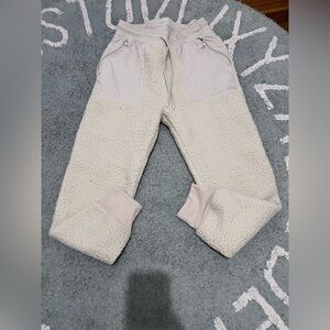 Aerie Cream Kids Sherpa Joggers